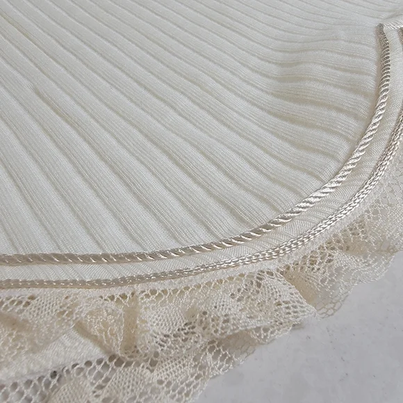 Vintage La Perla Joelle Cream Ribbed Loungewear Slip | Size Small NWOT - Picture 9 of 14